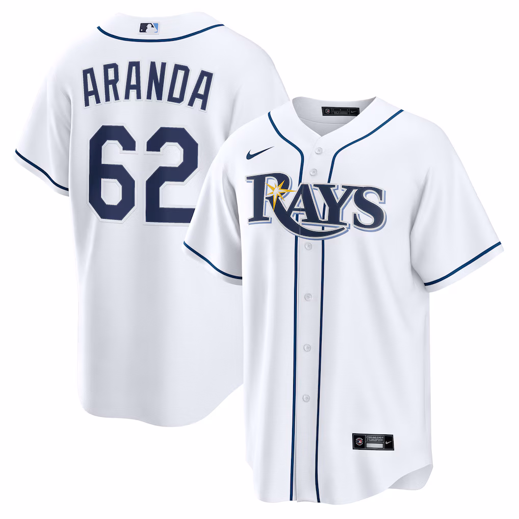 Men's Tampa Bay Rays Jonathan Aranda Nike White Home Replica Jersey - Ujersey
