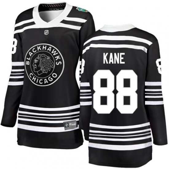 Women's Chicago Blackhawks #88 Patrick Kane Black 2019 Winter Classic Fanatics Branded Breakaway NHL Jersey - Ujersey