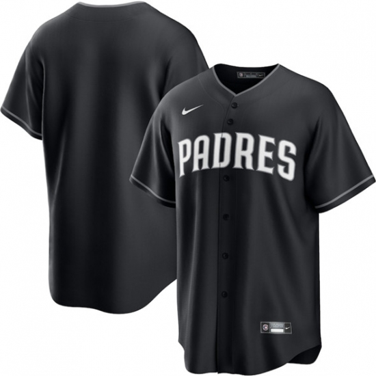 Men's San Diego Padres Blank Black Lights Out Limited Stitched Baseball Jersey - Ujersey