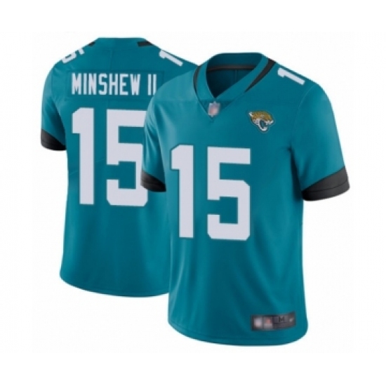 Men's Jacksonville Jaguars #15 Gardner Minshew II Teal Green Alternate Vapor Untouchable Limited Player Football Jersey - Ujersey