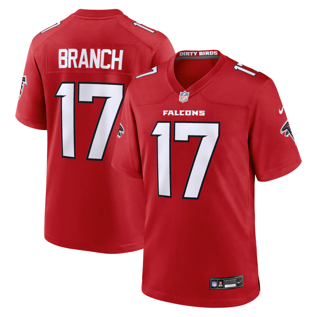 Men's Atlanta Falcons Zachariah Branch Nike Red Team Game Jersey - U-jersey