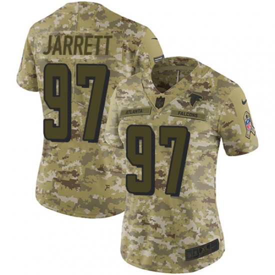 Women's Nike Atlanta Falcons #97 Grady Jarrett Limited Camo 2018 Salute to Service NFL Jersey - Ujersey
