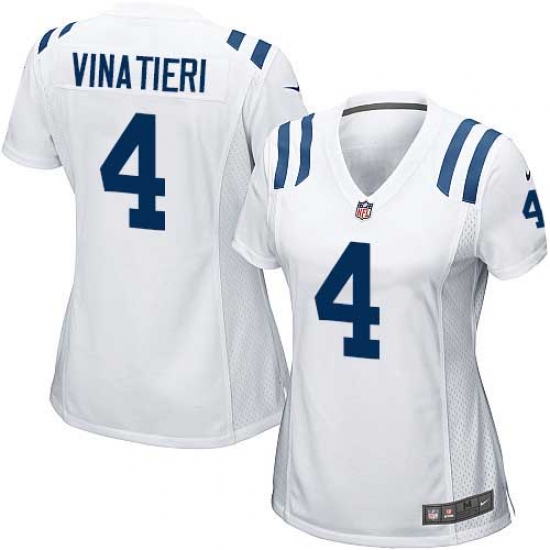 Women's Nike Indianapolis Colts #4 Adam Vinatieri Game White NFL Jersey - Ujersey