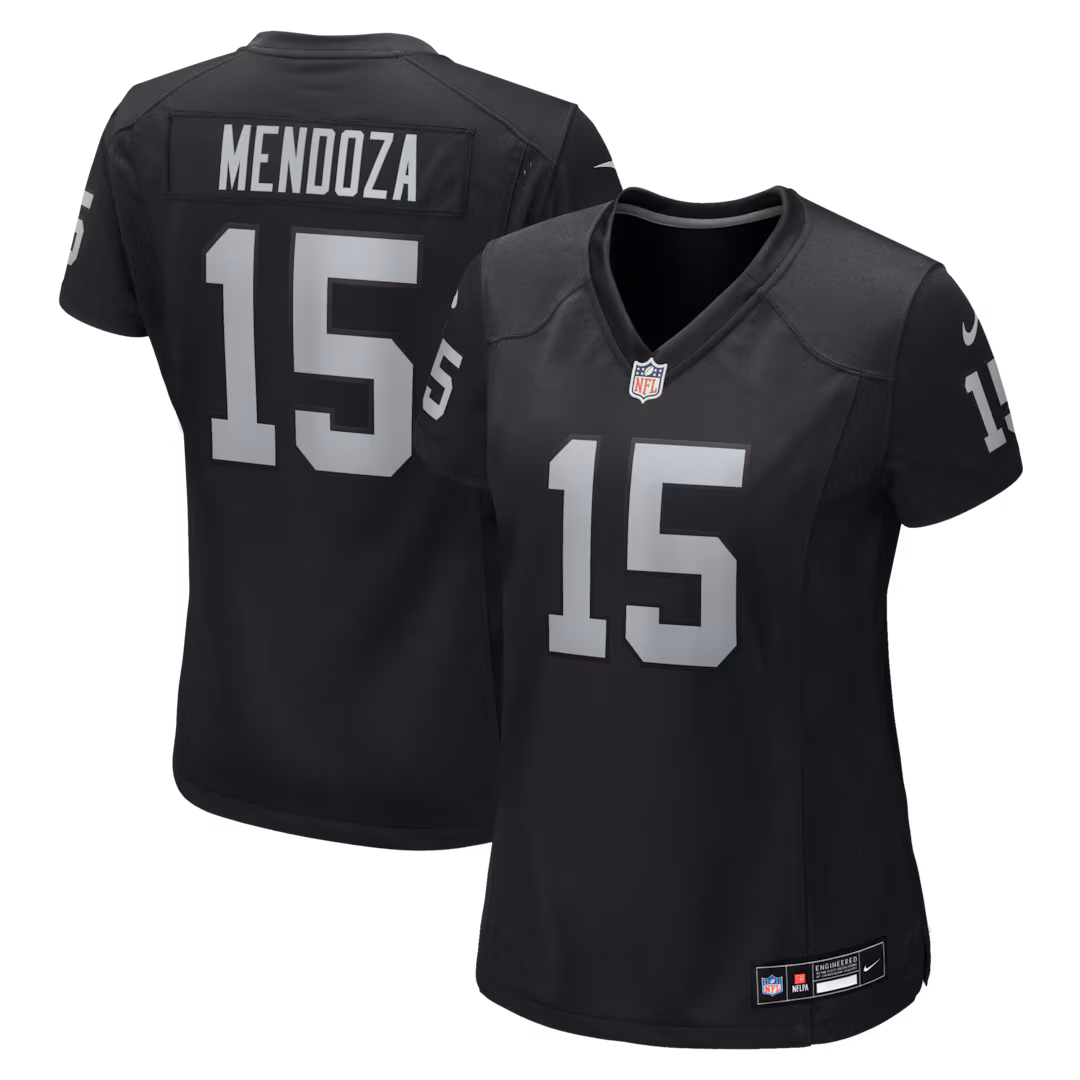 Women's Las Vegas Raiders Fernando Mendoza Nike Black Team Game Player Jersey