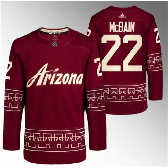 Men's Arizona Coyotes #22 Jack McBain Garnet Alternate Pro Jersey - Ujersey