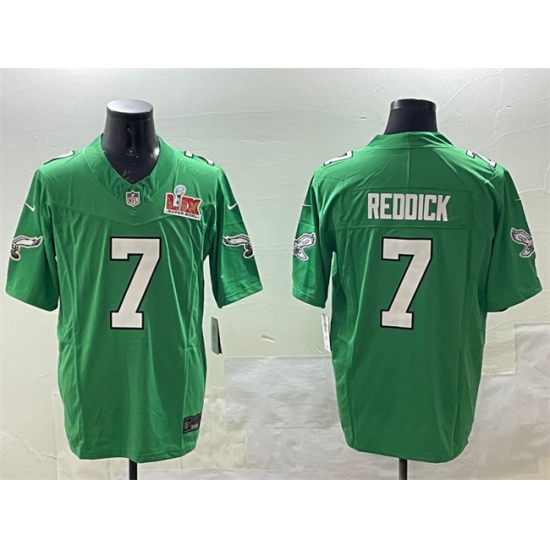 Men's Philadelphia Eagles #7 Haason Reddick Green 2025 Super Bowl LIX F.U.S.E. Throwback Vapor Untouchable Limited Stitched Football Jersey