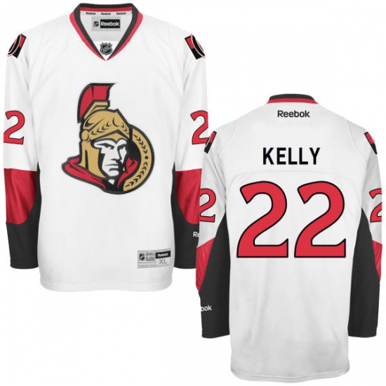 Youth Reebok Ottawa Senators #22 Chris Kelly Authentic White Away NHL Jersey - Ujersey