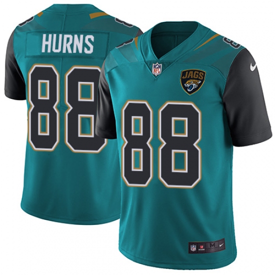 Men's Nike Jacksonville Jaguars #88 Allen Hurns Teal Green Team Color Vapor Untouchable Limited Player NFL Jersey - Ujersey