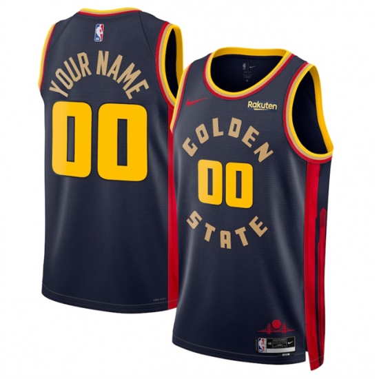 Men's Golden State Warriors Active Player Custom Navy 2024-25 City Edition Stitched Basketball Jersey - Ujersey