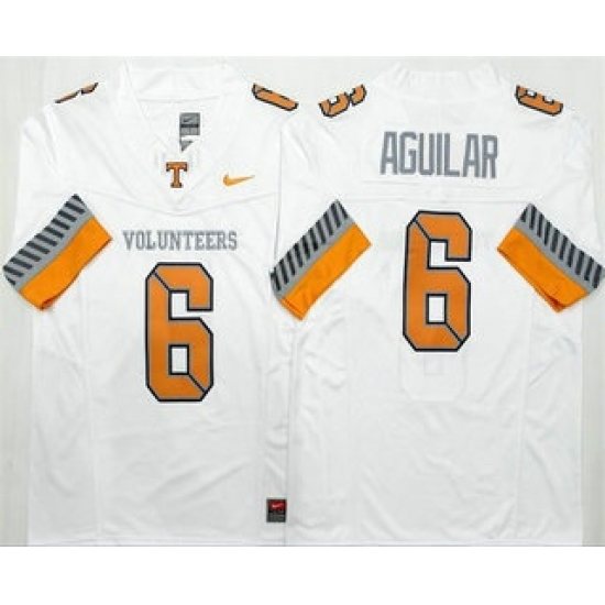 Men's Tennessee Volunteers #6 Joey Aguilar Limited White 2025 College Football Jersey