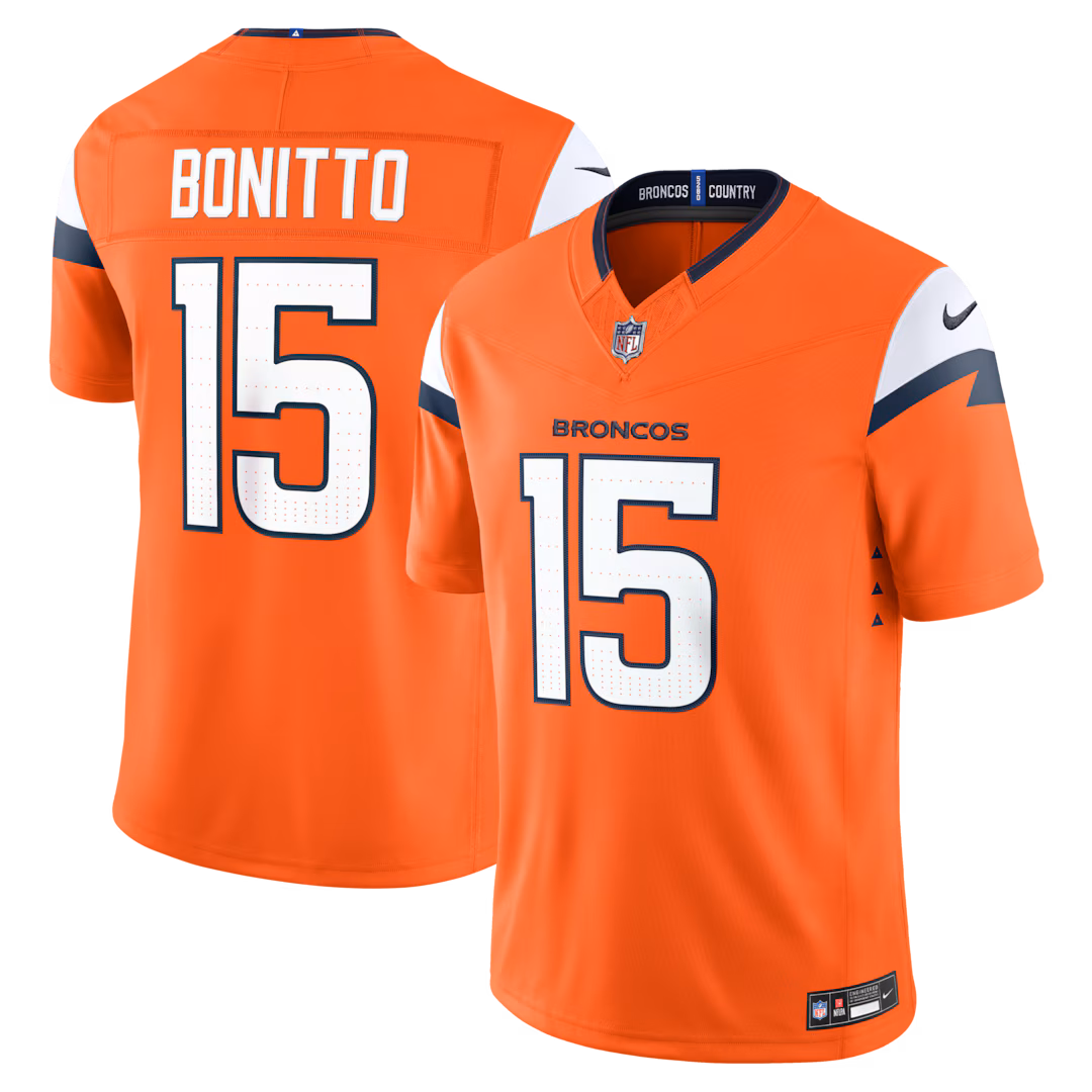 Men's Denver Broncos Nik Bonitto Nike Orange Team Vapor F.U.S.E. Stitched Limited Jersey - Ujersey