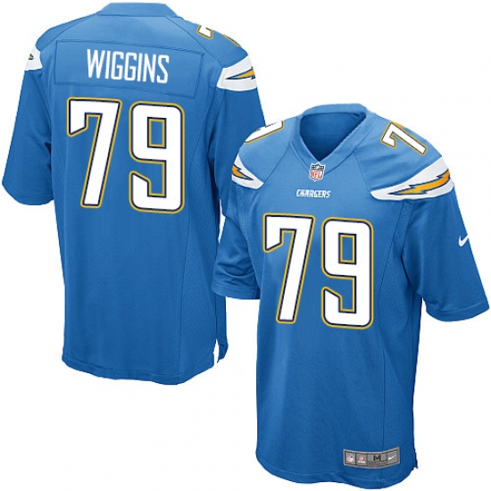 Men's Nike Los Angeles Chargers #79 Kenny Wiggins Game Electric Blue Alternate NFL Jersey - Ujersey