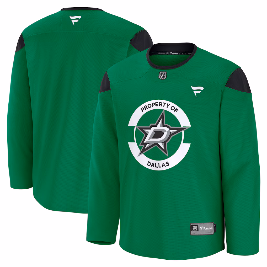 Men's Dallas Stars Fanatics Kelly Green Practice Jersey - ujerseystore