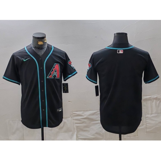 Men's Arizona Diamondbacks Blank Black Cool Base Limited Stitched Jersey - Ujersey