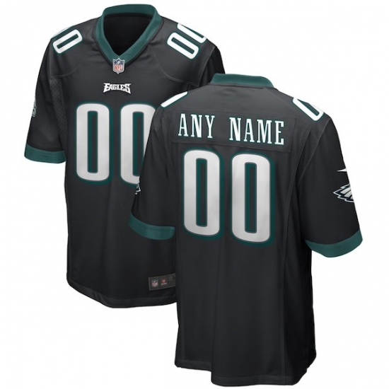 Men's Philadelphia Eagles Nike Black Alternate Replica Custom Game Jersey - Ujersey