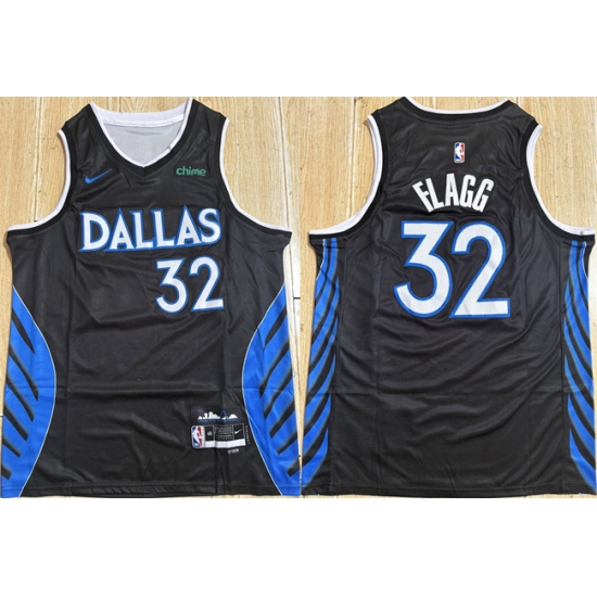 Men's Dallas Mavericks #32 Cooper Flagg Black 2025-26 City Edition Stitched Basketball Jersey - Ujersey
