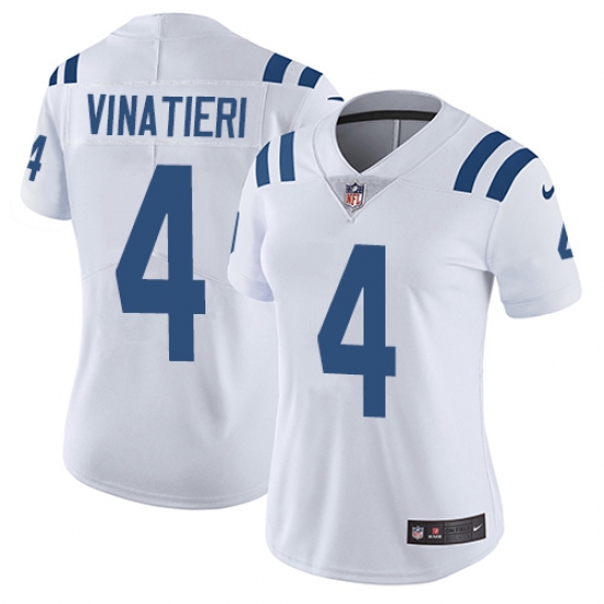 Women's Nike Indianapolis Colts #4 Adam Vinatieri Elite White NFL Jersey - Ujersey