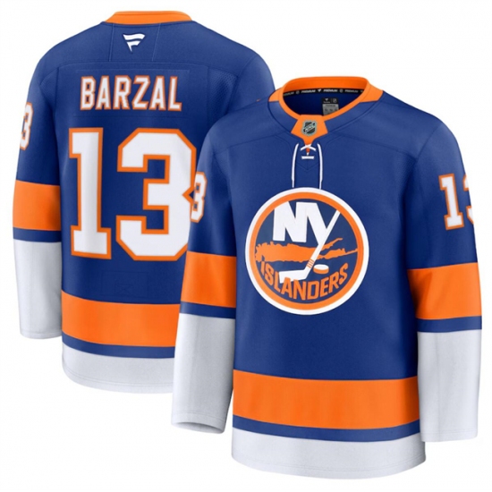 Men's New York Islanders #13 Mathew Barzal Royal 2024-25 Home Stitched Hockey Jersey - Ujersey
