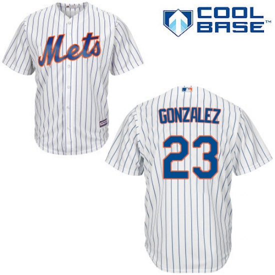 Men's Majestic New York Mets #23 Adrian Gonzalez Replica White Home Cool Base MLB Jersey - Ujersey