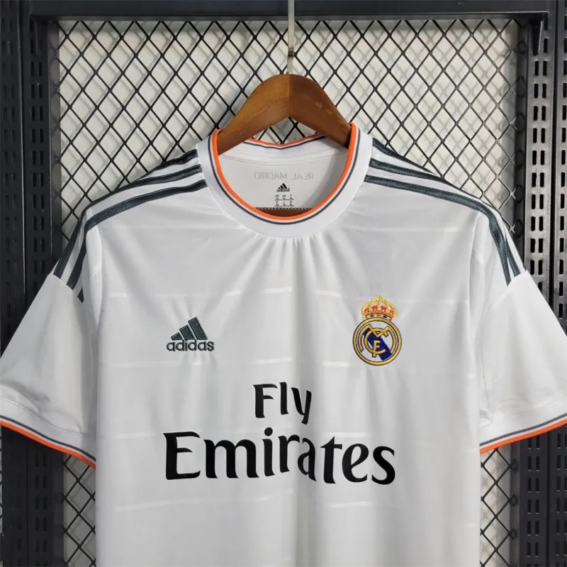 Real Madrid Retro Jersey Home Custom Soccer Shirt 2013/14 - ujerseystore