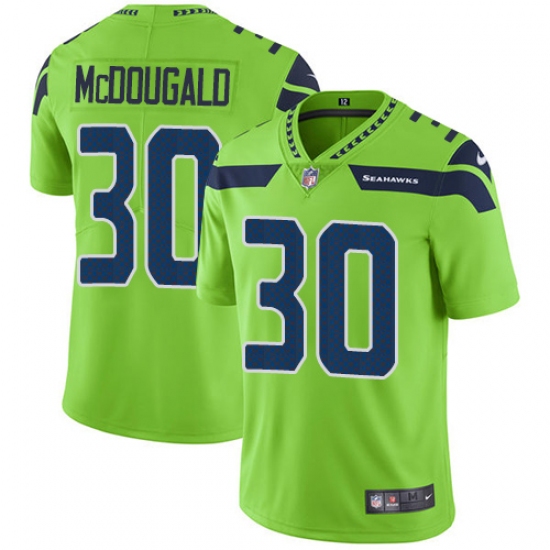 Youth Nike Seattle Seahawks #30 Bradley McDougald Limited Green Rush Vapor Untouchable NFL Jersey - Ujersey