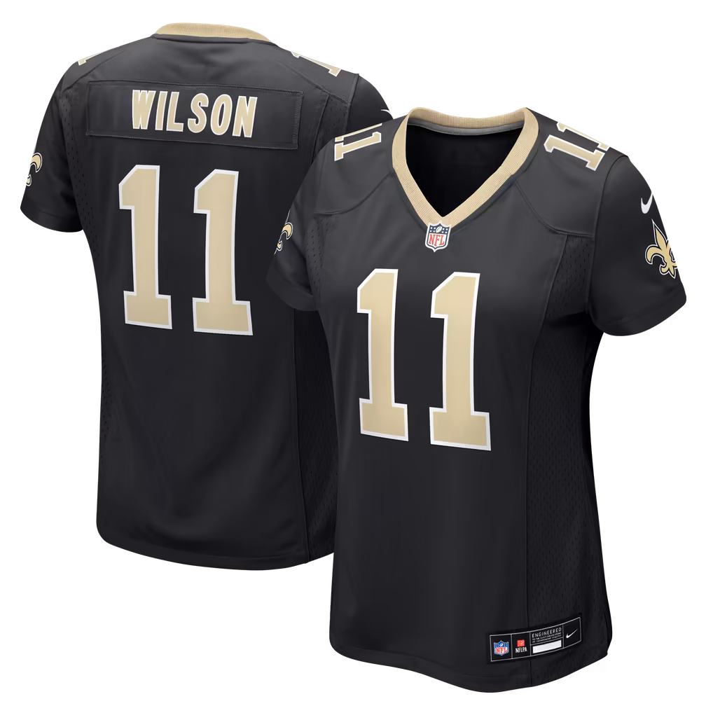 Women's New Orleans Saints Zach Wilson Nike Black Team Game Jersey