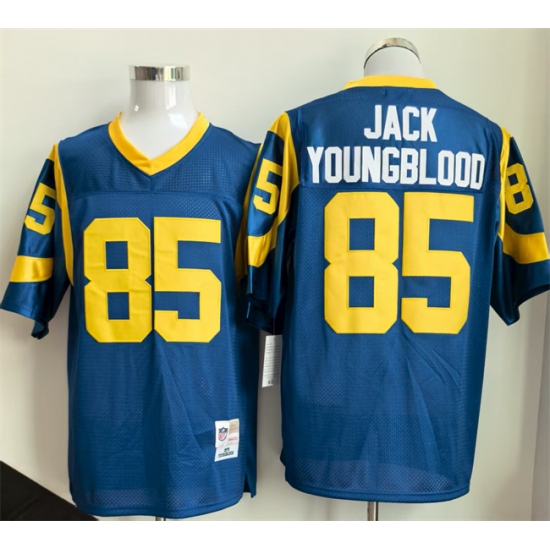 Men's Los Angeles Rams #85 Jack Youngblood Royal Throwback Football Stitched Jersey - Ujersey