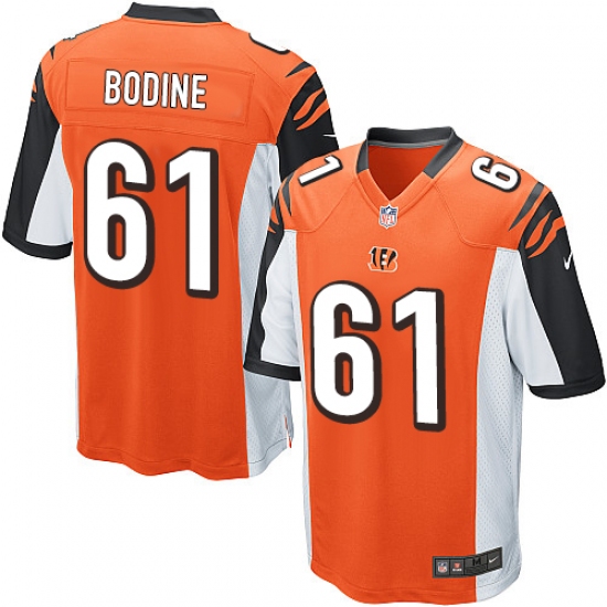 Men's Nike Cincinnati Bengals #61 Russell Bodine Game Orange Alternate NFL Jersey - Ujersey