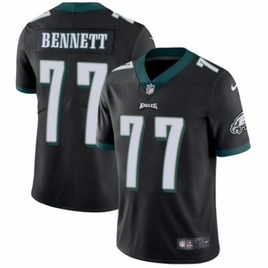 Youth Nike Philadelphia Eagles #77 Michael Bennett Black Alternate Vapor Untouchable Limited Player NFL Jersey - Ujersey