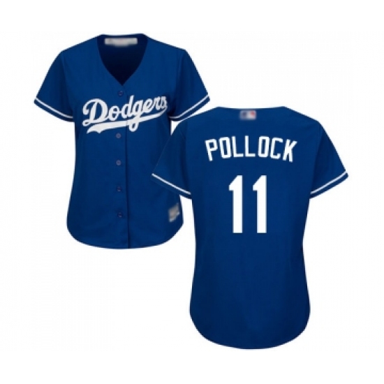 Women's Los Angeles Dodgers #11 A. J. Pollock Authentic Royal Blue Alternate Cool Base Baseball Jersey - Ujersey
