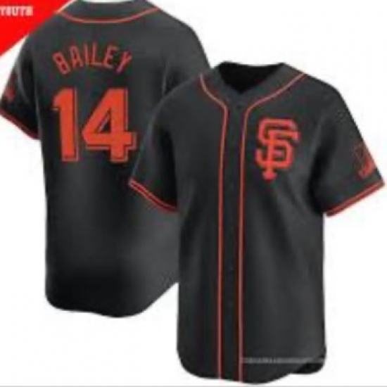 Men's San Francisco Giants #14 Patrick Bailey Black 2024 AlternateLimited Stitched Baseball Jersey - Ujersey