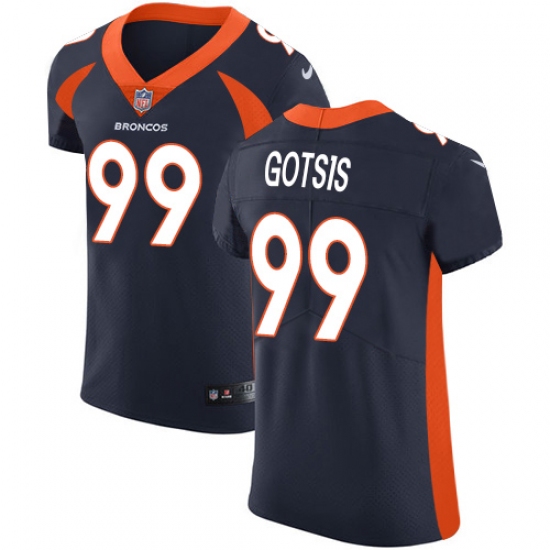 Men's Nike Denver Broncos #99 Adam Gotsis Navy Blue Alternate Vapor Untouchable Elite Player NFL Jersey - Ujersey