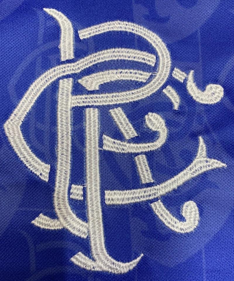 Rangers FC Retro Soccer Jersey Home Custom Shirt 1996-97 - ujerseystore
