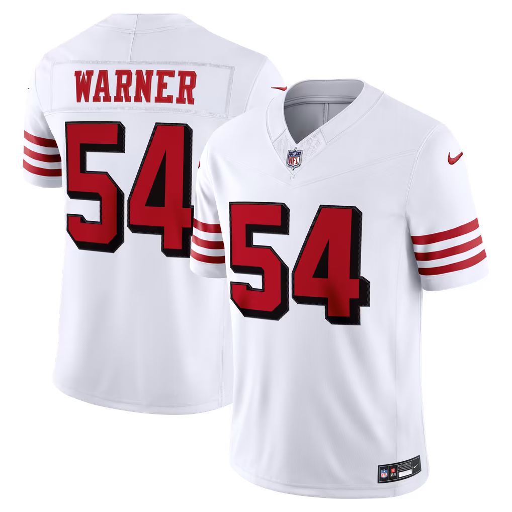 Men's San Francisco 49ers Fred Warner Nike White Alternate Vapor F.U.S.E. Stitched Limited Jersey - SUjersey01