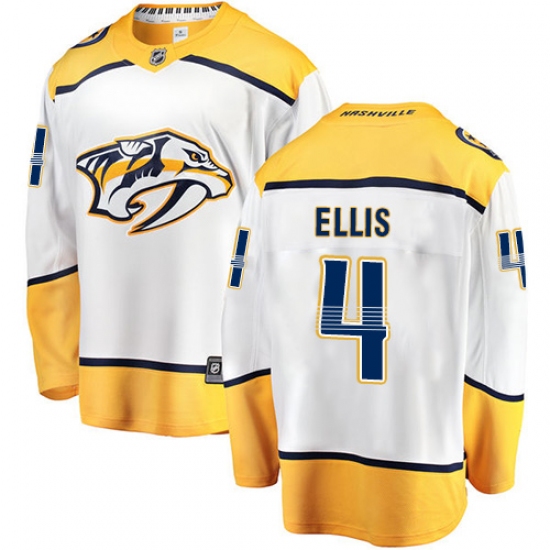 Youth Nashville Predators #4 Ryan Ellis Fanatics Branded White Away Breakaway NHL Jersey - Ujersey