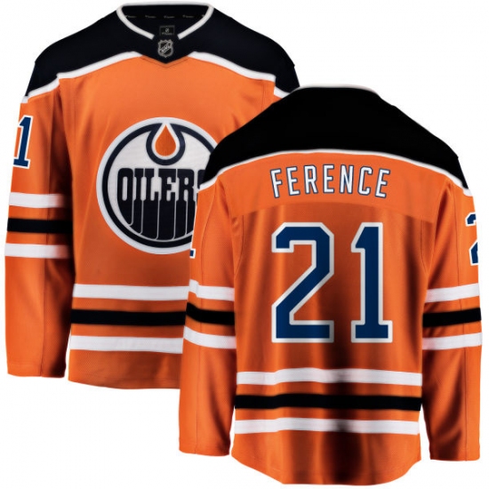 Youth Edmonton Oilers #21 Andrew Ference Fanatics Branded Orange Home Breakaway NHL Jersey - Ujersey