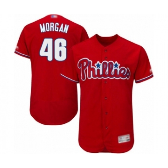 Men's Philadelphia Phillies #46 Adam Morgan Red Alternate Flex Base Authentic Collection Baseball Player Jersey - Ujersey