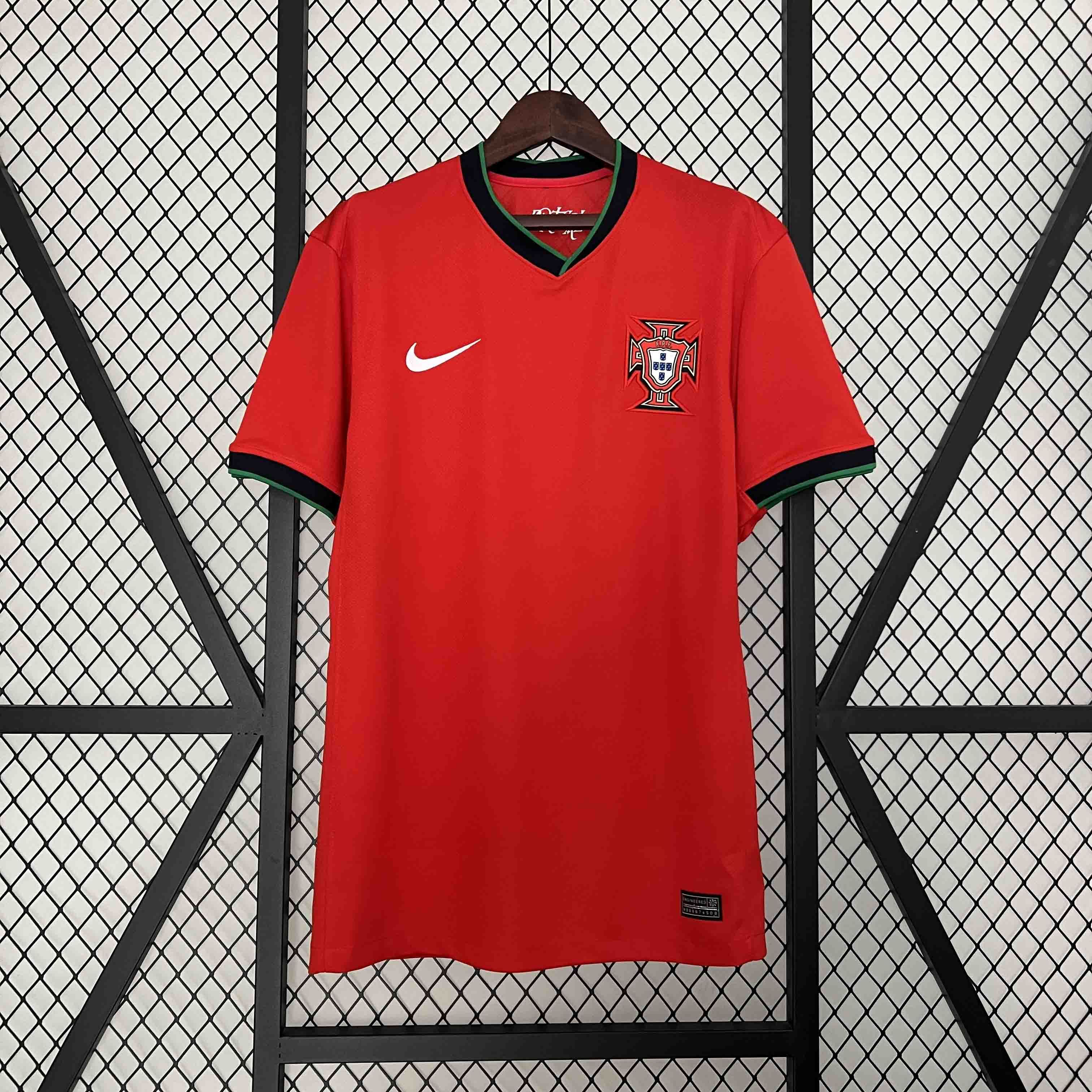 Portugal Soccer Jersey Home Custom Shirt EURO 2024 - ujerseystore