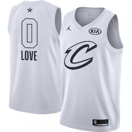 Men's Nike Jordan Cleveland Cavaliers #0 Kevin Love Swingman White 2018 All-Star Game NBA Jersey - Ujersey