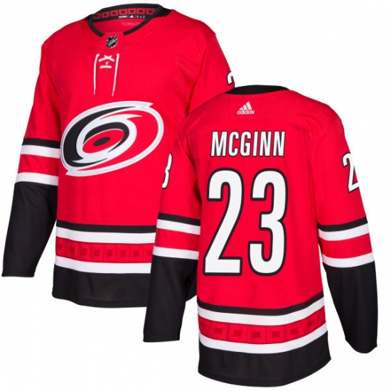Youth Adidas Carolina Hurricanes #23 Brock McGinn Premier Red Home NHL Jersey - Ujersey