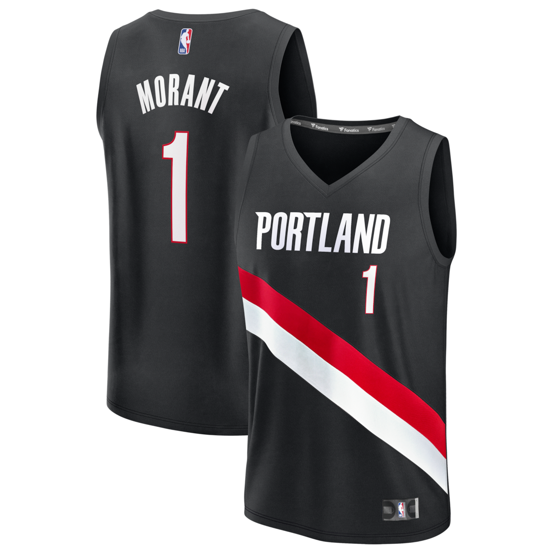 Men's Portland Trail Blazers Ja Morant Fanatics Black Fast Break Jersey - Icon Edition - Ujersey