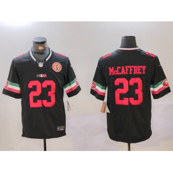 Men's San Francisco 49ers #23 Christian McCaffrey Black F.U.S.E. Mexico With Gate Bridge Vapor Limited Stitched Football Jerseys - Ujersey