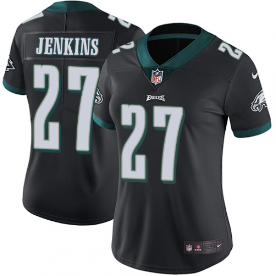 Women's Nike Philadelphia Eagles #27 Malcolm Jenkins Black Alternate Vapor Untouchable Limited Player NFL Jersey - Ujersey