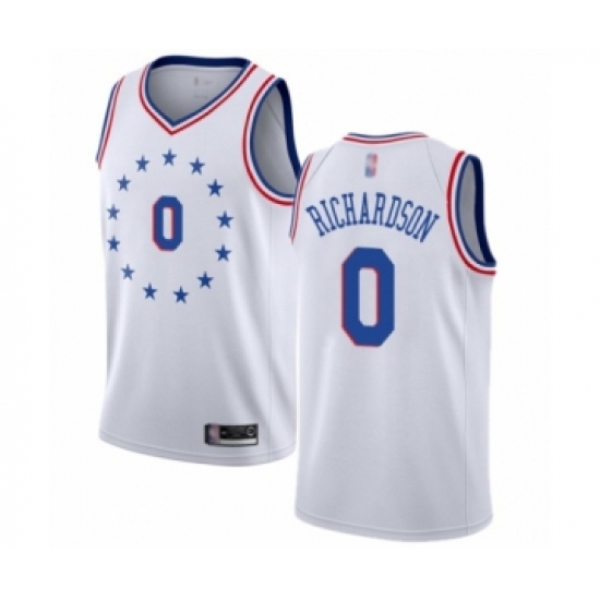 Women's Philadelphia 76ers #0 Josh Richardson White Swingman Jersey - Earned Edition - Ujersey