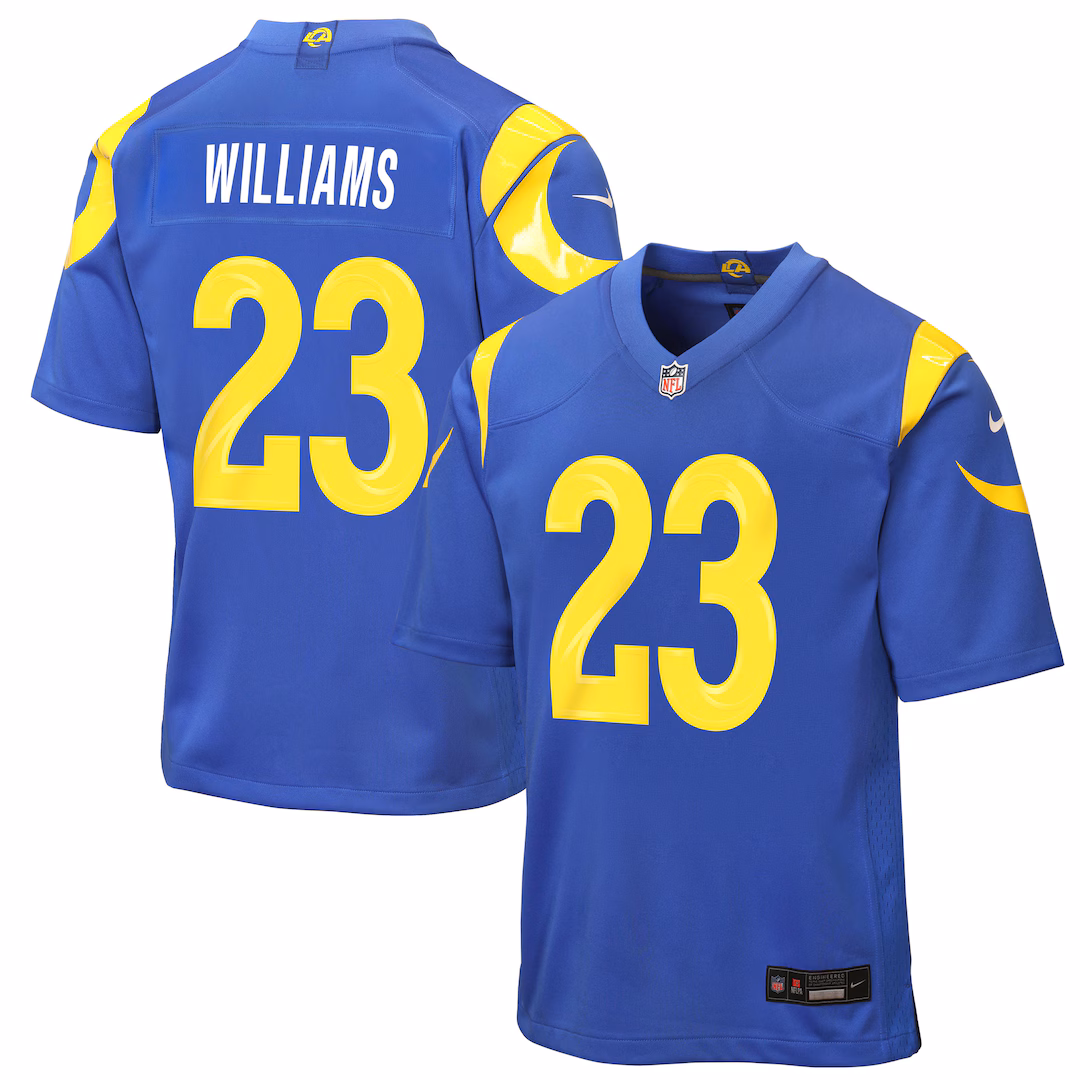 Youth Los Angeles Rams Kyren Williams Nike Royal Game Jersey - SUjersey01