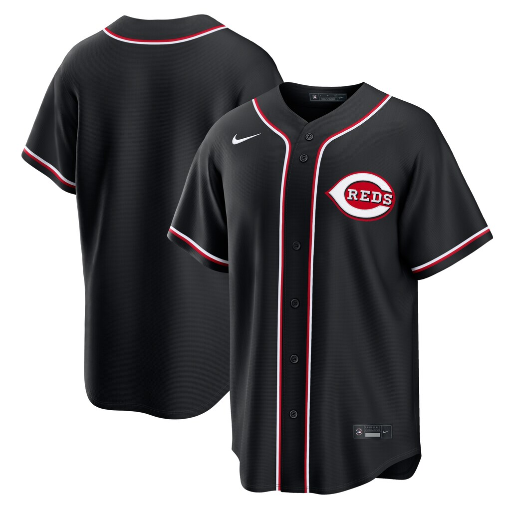 Men's Cincinnati Reds Nike Fashion Replica Black Out Jersey - U-jersey