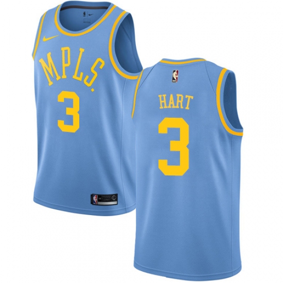 Men's Nike Los Angeles Lakers #3 Josh Hart Swingman Blue Hardwood Classics NBA Jersey - Ujersey