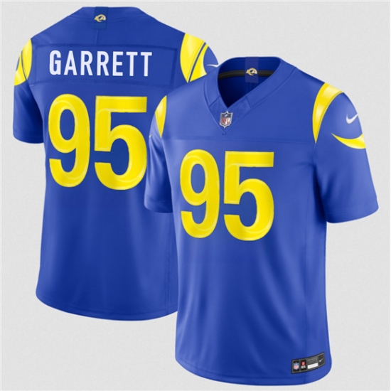 Men's Los Angeles Rams #95 Myles Garrett Royal 2026 Draft F.U.S.E. Vapor Limited Football Stitched Jersey - Ujersey