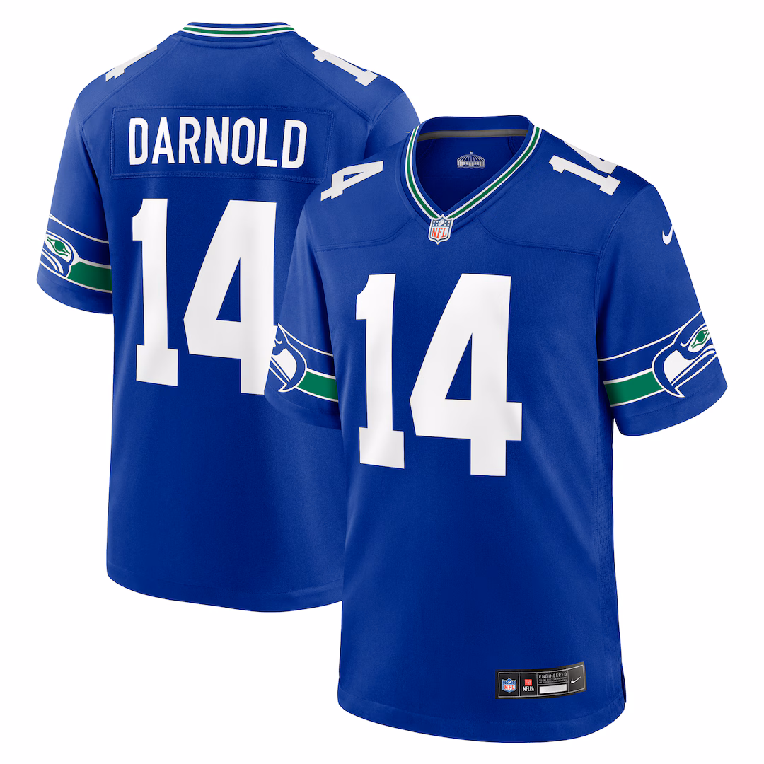 Men's Seattle Seahawks Sam Darnold Nike Royal Alternate Game Player Jersey