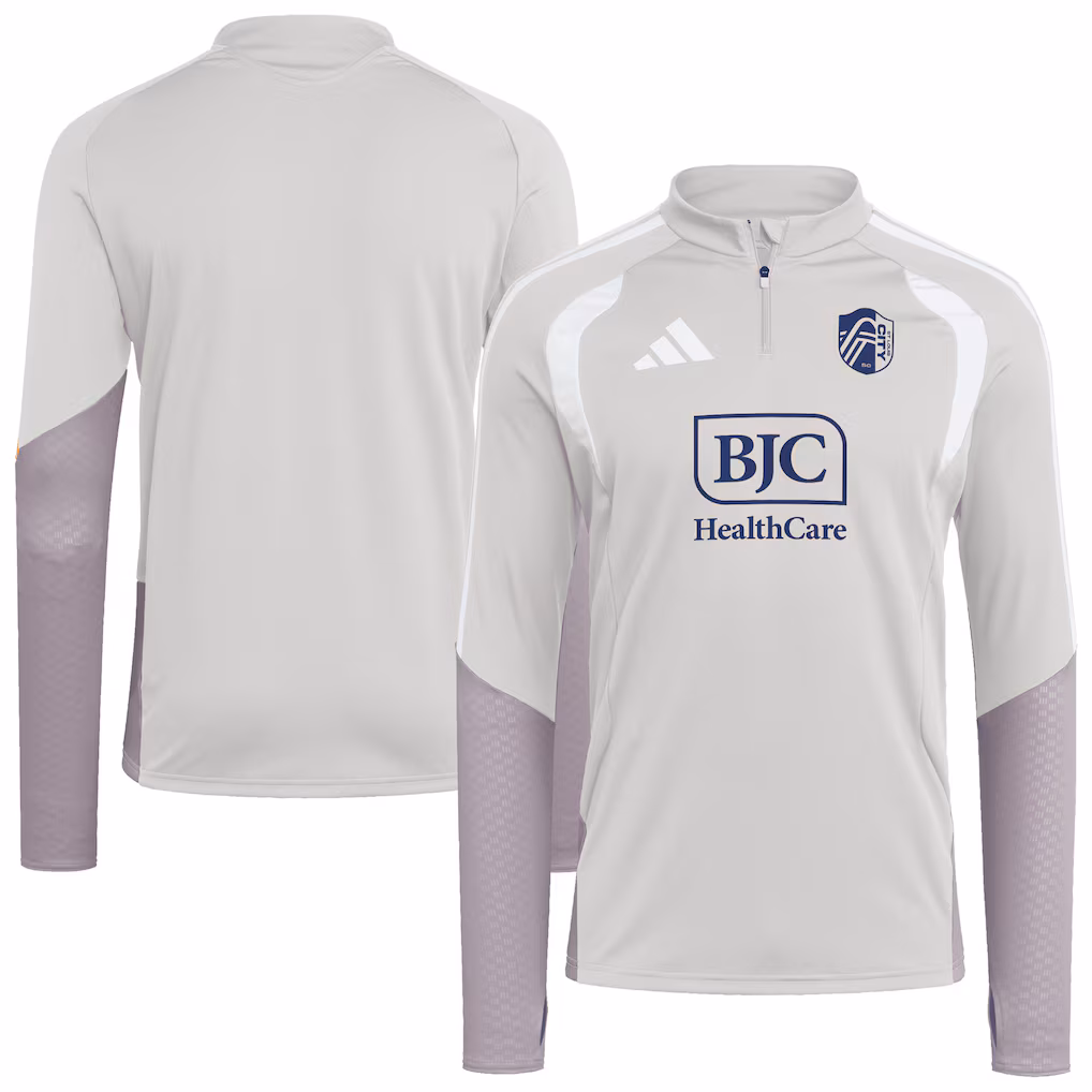 Men's St. Louis CITY SC adidas Silver 2026 Tiro Competition Quarter-Zip Training Top - Ujersey NHL